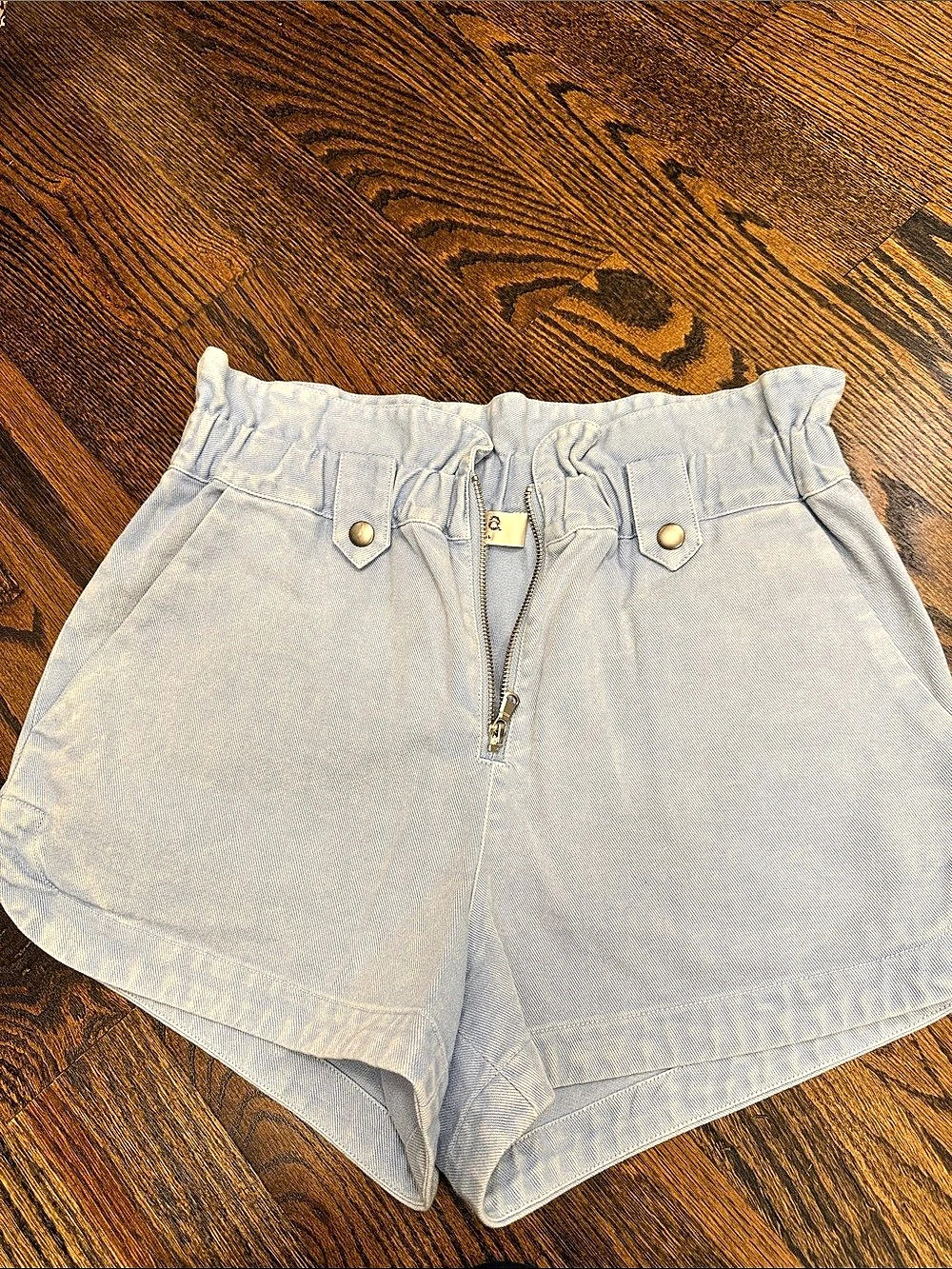 Sea New York Sea NY Maura Zip Front High Rise Denim Shorts size 4 EUC